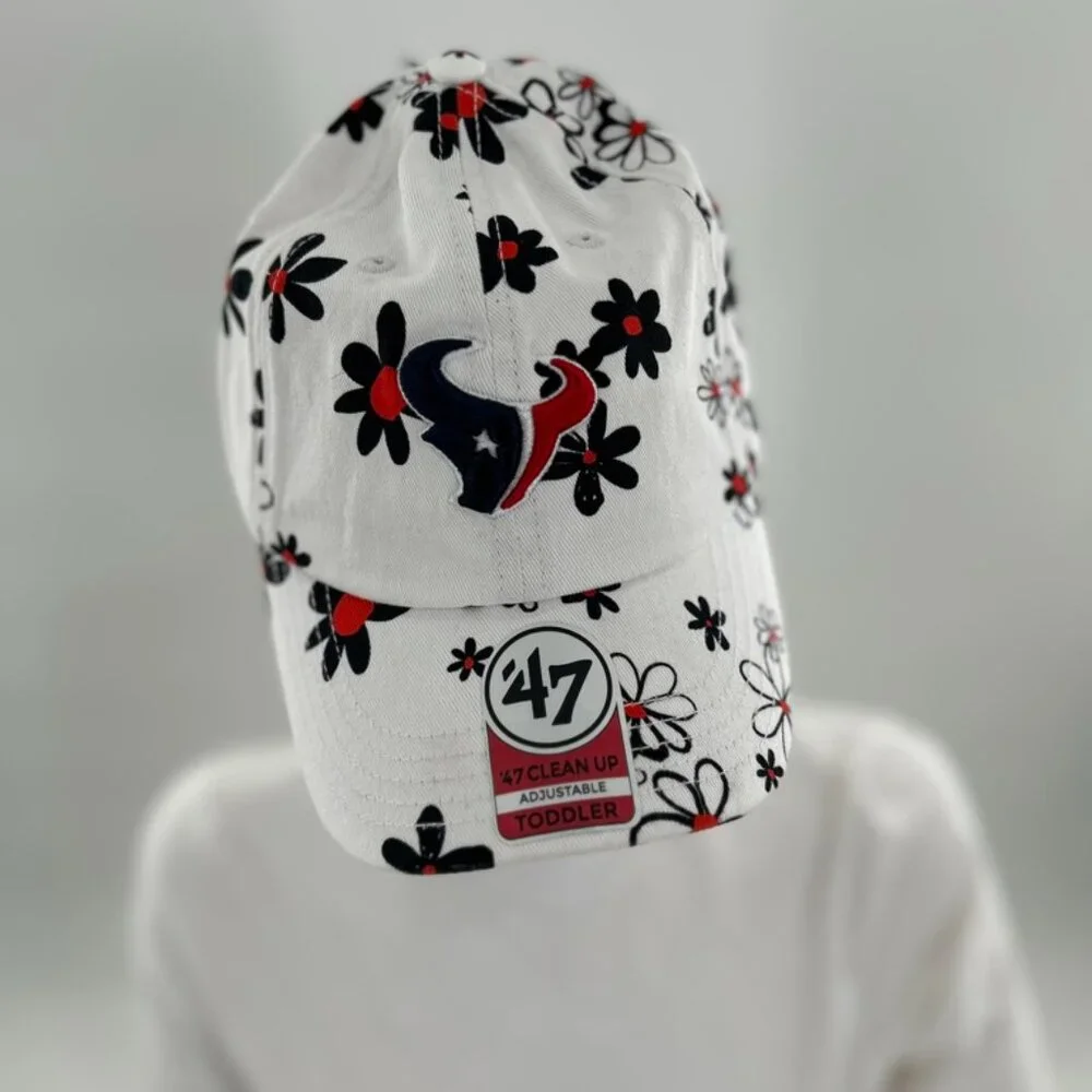 NWT Houston Texans '47 Girls Toddler Daisy Delight Clean Up Adjustable‎ Hat